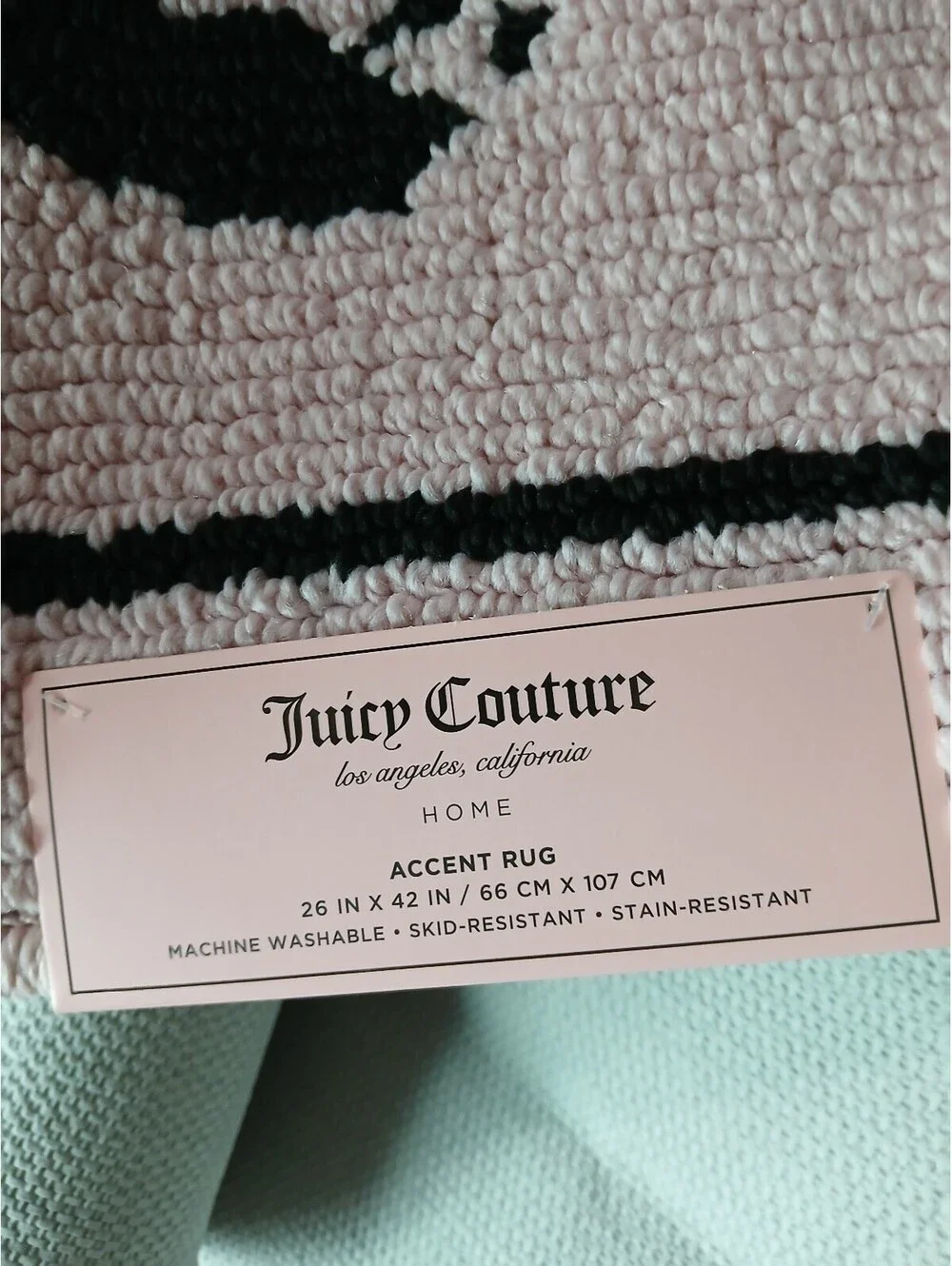 Juicy Couture Pink Leopard Accent Rug 26x42